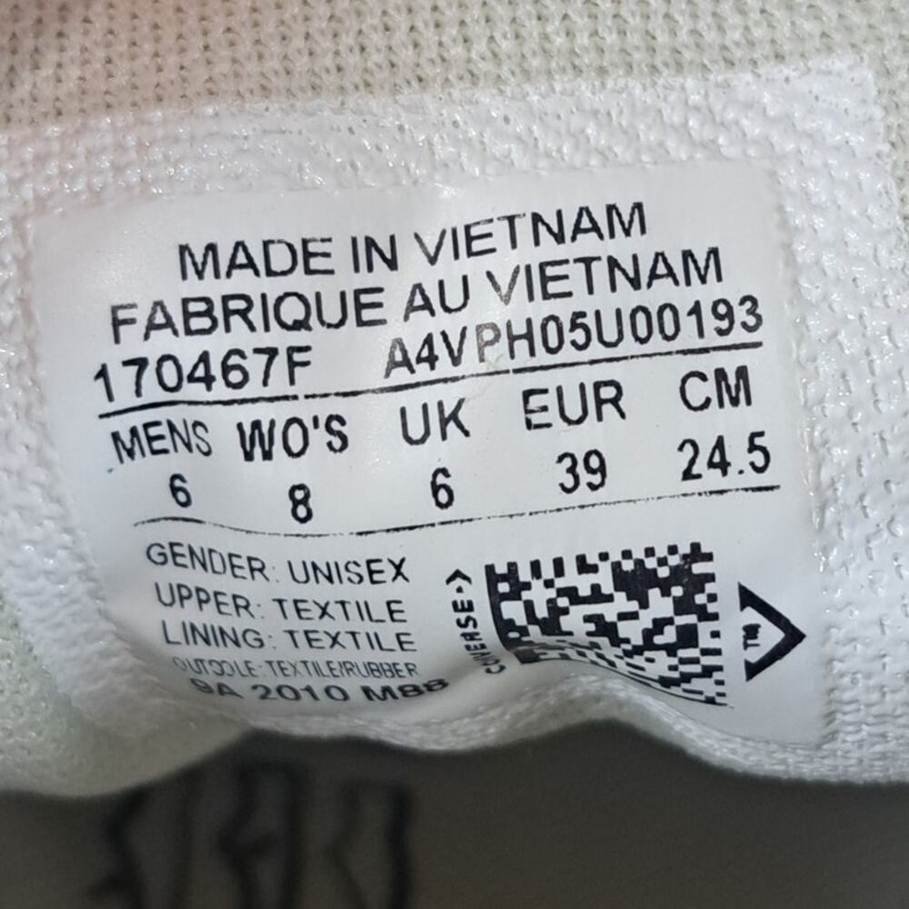 Converse All Star Chuck Taylor Low Top Blue Lagoon Shoe Men's 6 Women's 8 - Picture 10 of 11